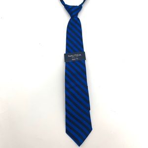 Nautica Boys Blue Striped Neck Silk Tie NEW